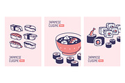 Sushi, Asian food banner, menu cover, a Food Illustration by Good Studio (Thumbnail 2 of 6)