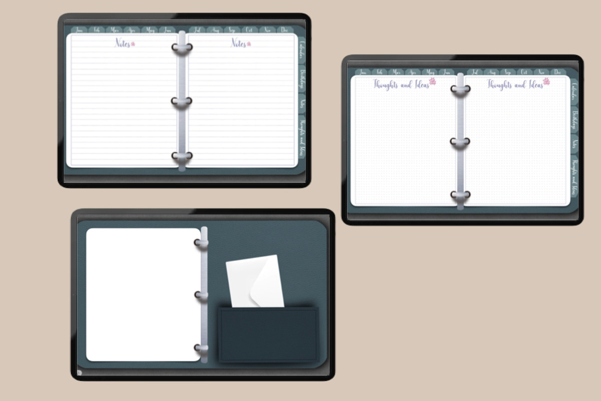 Undated Hyperlinked Digital Planner, a Websites & App Template by Anne Kristin Designs (Photo 3 of 3)