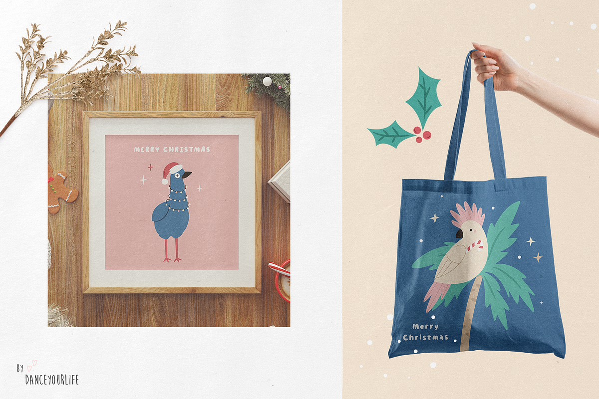 Australian Christmas Greeting Set, an Animal Illustration by danceyourlife (Photo 8 of 12)