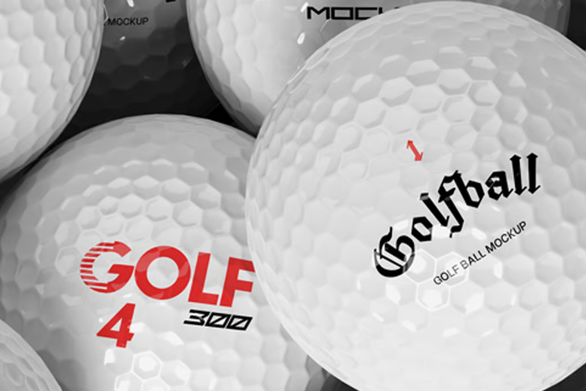 Golf Ball Mockup, a Merchandise Mockup by graphicsauce (Photo 2 of 4)