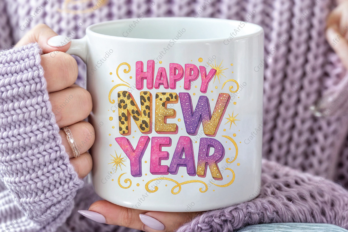Happy New Year Leopard PNG, an Illustration by CraftArtStudio (Photo 3 of 4)