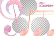 Watercolor musical notes clipart, an Object Illustration by ArtfulStudio (Thumbnail 5 of 8)