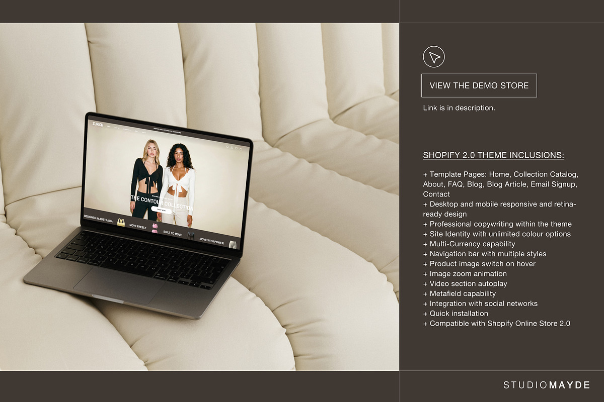 ZURICH 2.0 | Shopify Theme, a Shopify Template by Studio Mayde (Photo 2 of 8)