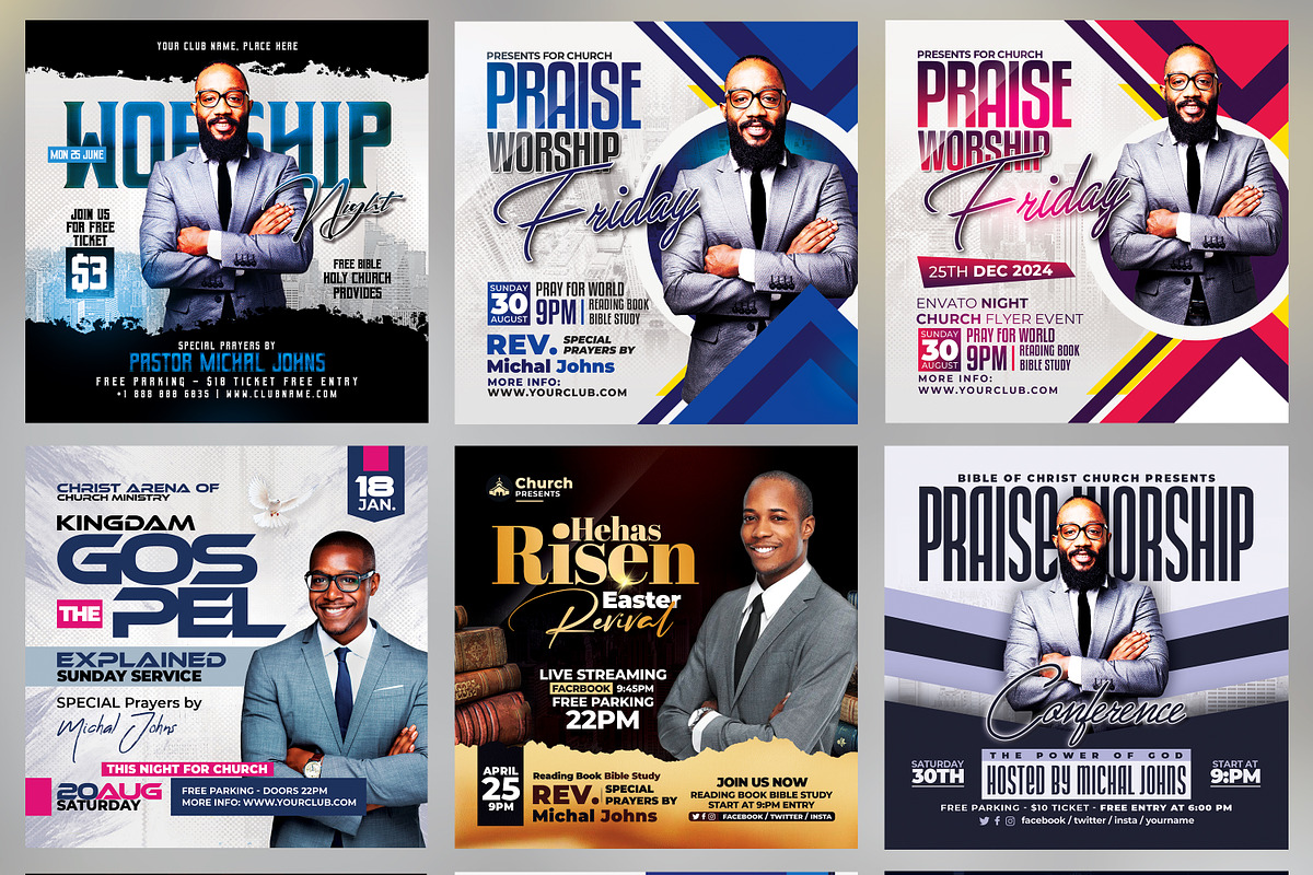 150+ Church Flyers Bundle, a Flyer Template by AfzaalGraphics (Photo 3 of 18)