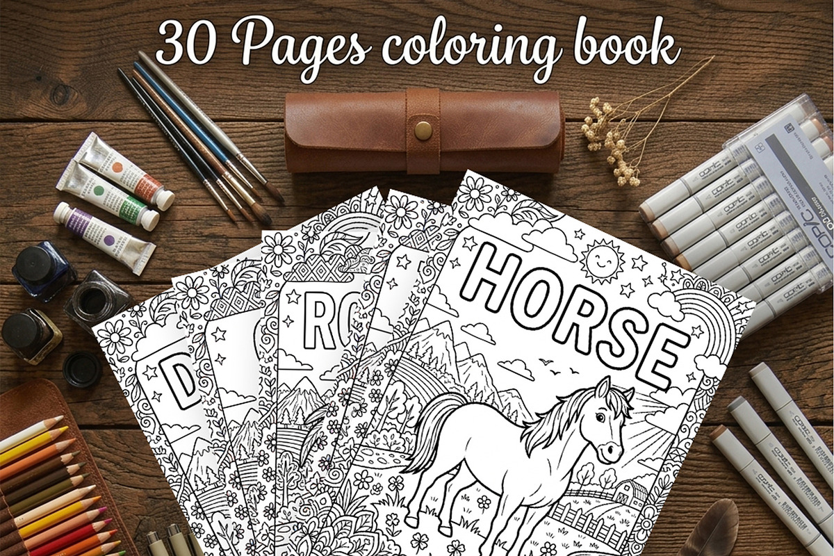 Farm Animal Coloring Book for Kids, an Education Illustration by Mohammad Sarfaraz (Photo 5 of 11)