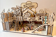 Santa's Factory - Laser Cut File, an Object Graphic by VectorPainter (Thumbnail 2 of 4)