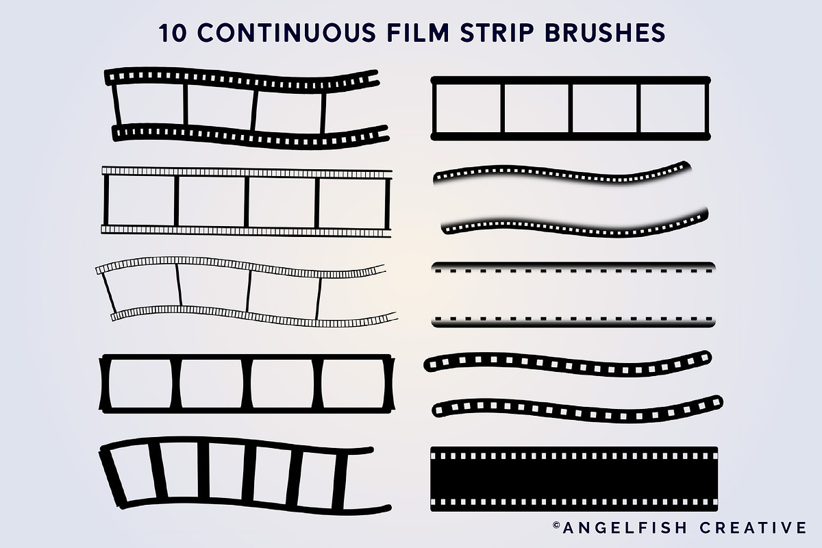 Film Strip Brush Set for Procreate, a Brush Add-On by AngelfishCreative (Photo 4 of 8)