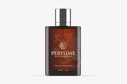 Amber Perfume Bottle Mockup, a Product Mockup by OneVectorStock