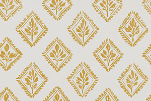Seamless pattern. Repeating pattern showing yellow watercolor botanical element, a Pattern Graphic by Studio ANNA