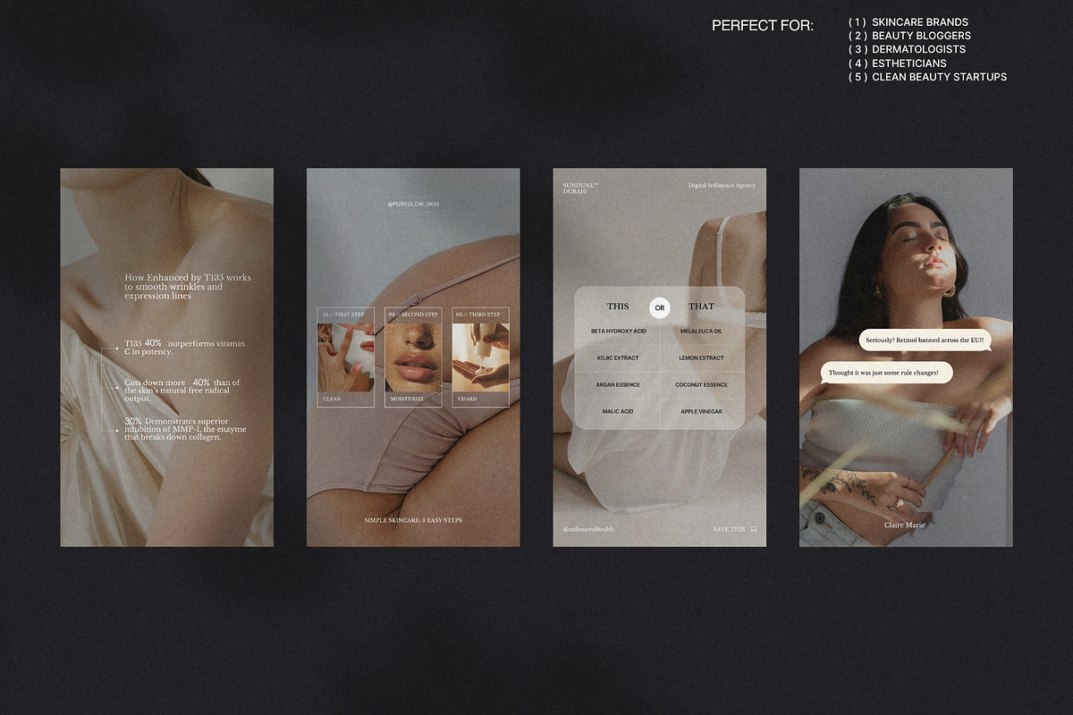 Luxury Skincare Canva Bundle Kit preview 2