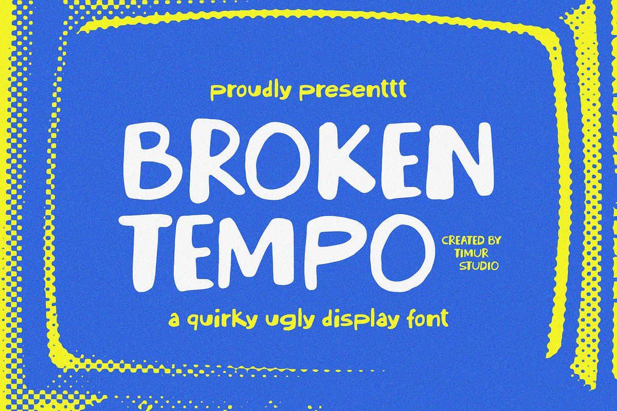 Broken Tempo Font, a Font by Timurtype (Photo 1 of 7)