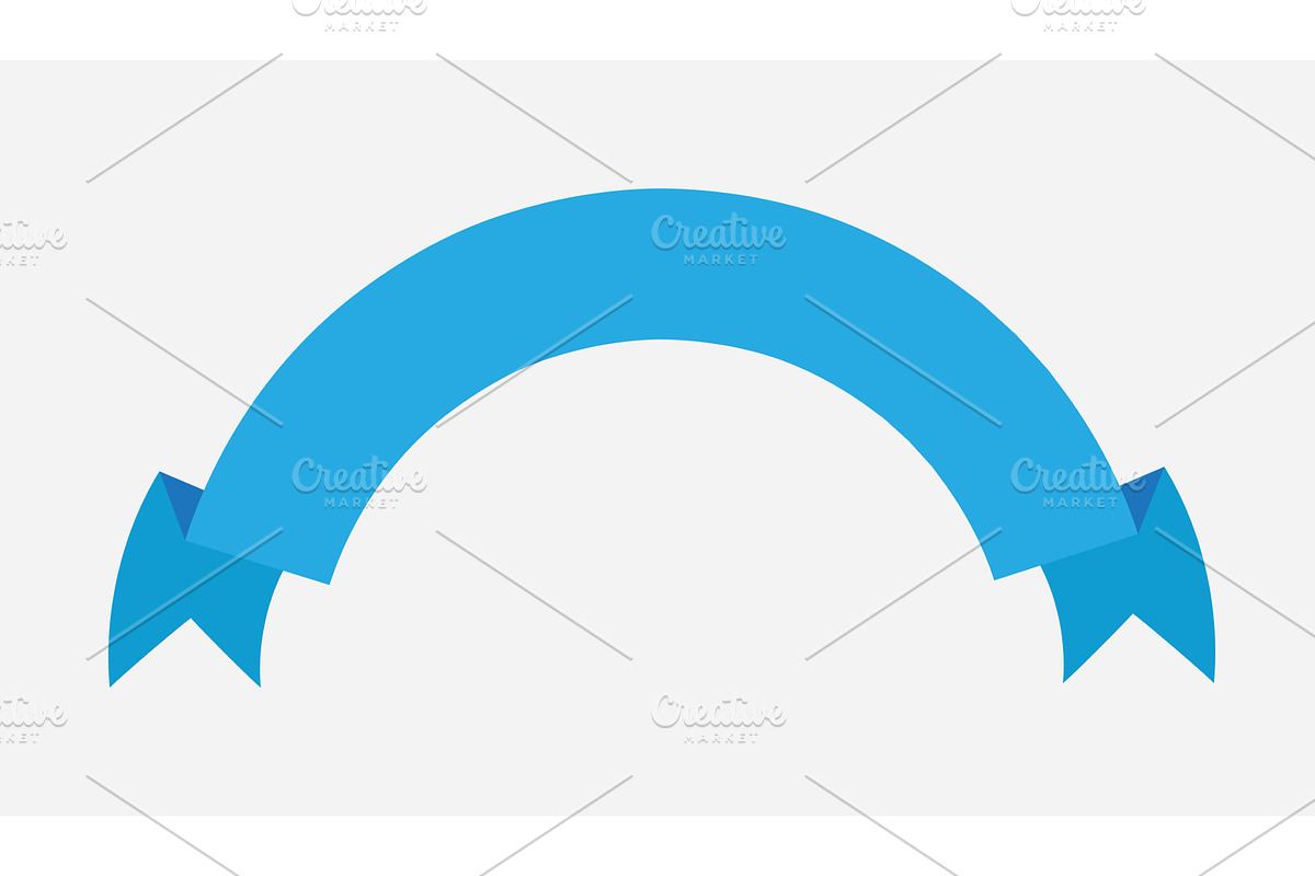Retro blue ribbon. Icon on white, an Object Illustration by the8monkey