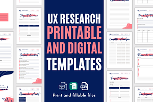 UX Research Design Digital Templates