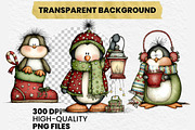 Whimsical Christmas Penguin Clipart, an Illustration by Dream Creation (Thumbnail 7 of 7)