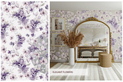 4 Watercolor Purple Seamless Flowers, a Pattern Graphic by Knopazyzy (Thumbnail 2 of 5)