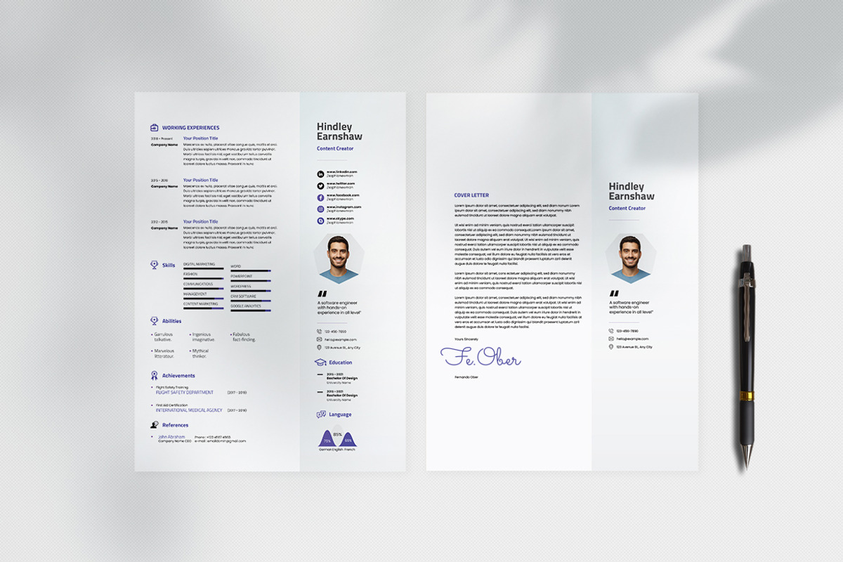CV Curriculum Vitae Ms Word Template, a Resume Template by iDoodle Studio (Photo 4 of 4)