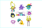 Cute funny monsters, an Animal Illustration by lidiya_zayac (Thumbnail 3 of 5)