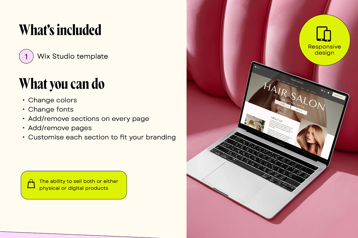 Hair Salon Wix Studio Website, a Wix Template by Template Twist Shop (Photo 5 of 9)