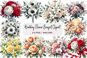 Wedding Flower Bouquet Clipart, an Illustration by DreamArtGraphic (Thumbnail 1 of 4)