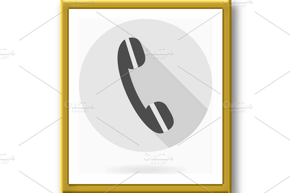 Fine Vector Telephone Receiver Flat, an Outline Icon by FineArtStudio (Photo 2 of 3)