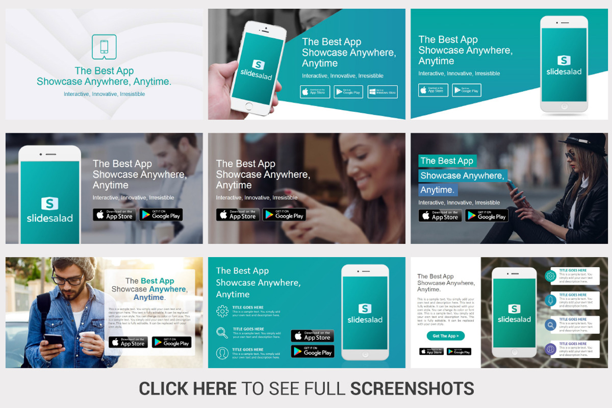Mobile Apps PowerPoint Template, a Presentation Template by SlideSalad (Photo 3 of 10)