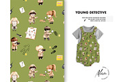 Young detective seamless pattern, a Pattern Graphic by Milatoo (Thumbnail 3 of 6)