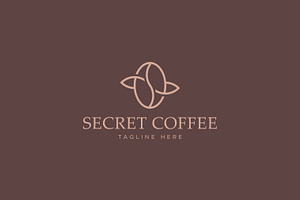 Secret Coffee Logo Bean Roasted, a Branding & Logo Template by Signatoro
