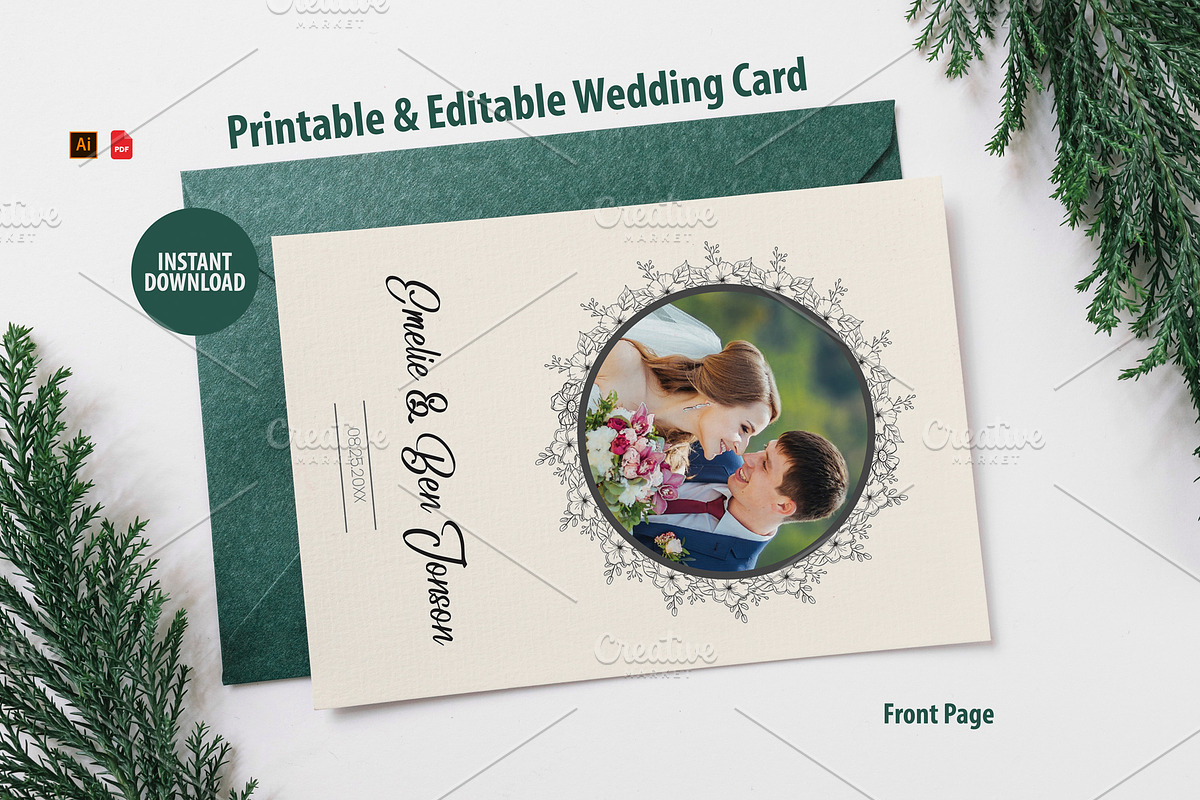 Modern Wedding Invitation Card, an Invitation Template by RolexStudio (Photo 3 of 4)