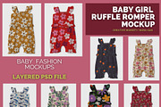 Baby Girl Ruffle Romper Mockup, a Shirt Mockup by Nora Gad (Thumbnail 1 of 21)