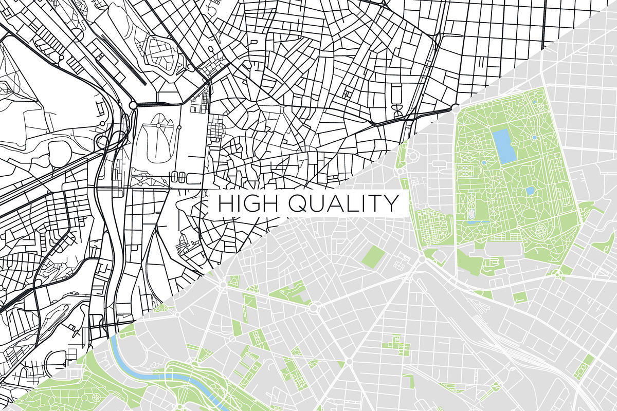 5 maps of Spanish cities, an Illustration by MaximGertsen (Photo 9 of 9)
