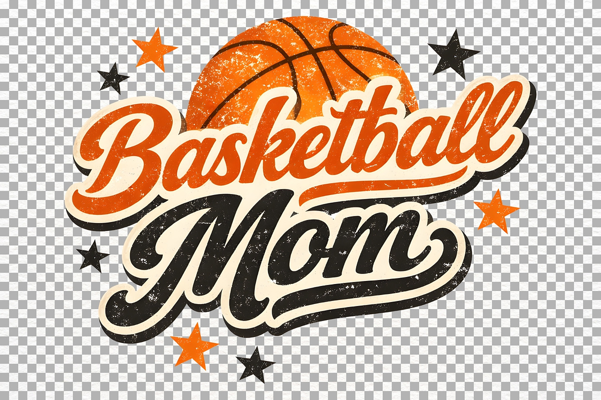 Retro Baskerball Mom PNG Shirt Sport, a Sport Illustration by SugarCloudStudioArt (Photo 6 of 6)