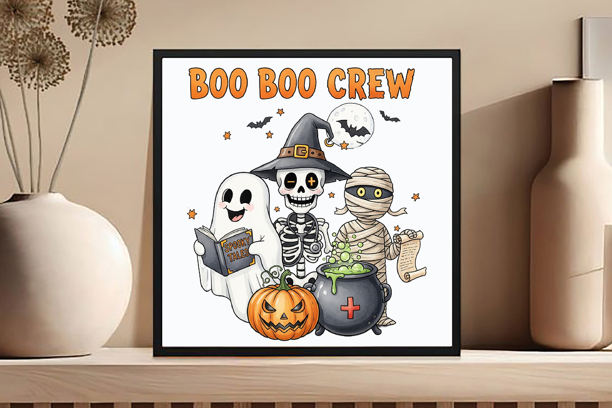 Boo Boo Crew Halloween Nurse Ghost, an Illustration by DreamCafeArt (Photo 6 of 7)