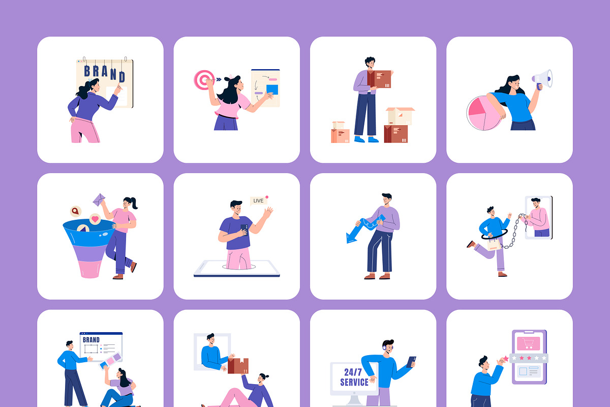 Digital Marketing Bundle, a Technology Illustration by Brickclay (Photo 9 of 14)
