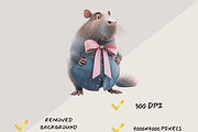 DENIM COQUETTE FARM CLIPART PACK, an Animal Illustration by Daring Digies (Thumbnail 6 of 11)