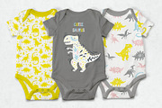 Linocut Dinosaurs Silhouettes, a Graphic by PicByKate (Thumbnail 8 of 8)