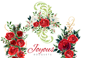 Red Watercolor Flowers & Wreaths, an Illustration by Feather Grace Designs (Thumbnail 13 of 15)