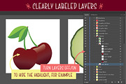 Fruit Stand: Vector Illustrations, a Graphic by Dandylyon Designs (Thumbnail 5 of 9)