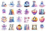 Halloween Ghost Iridescent Bundle, an Illustration by SinaCreation (Thumbnail 2 of 7)