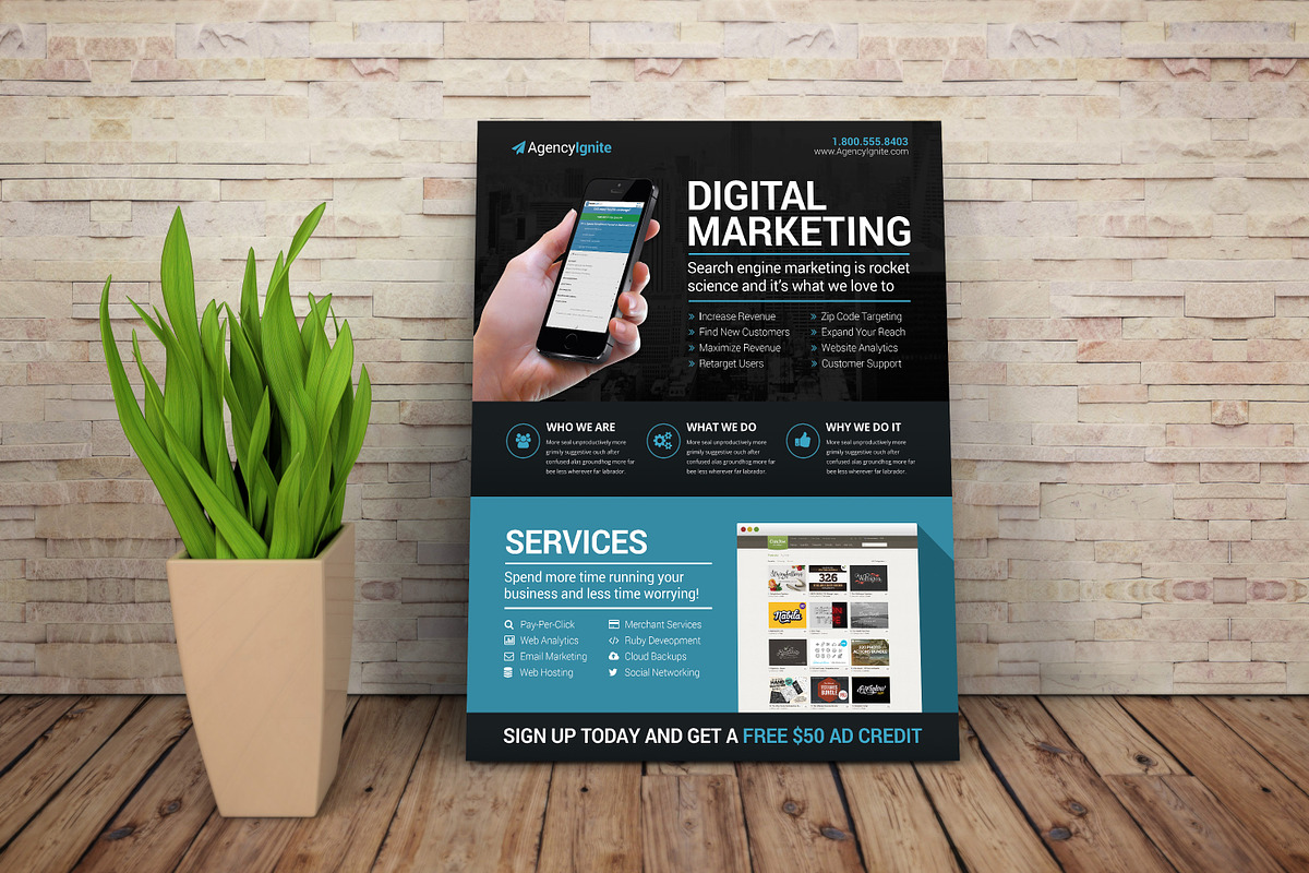 Digital Marketing Flyer PSD, a Flyer Template by Creativenauts (Photo 2 of 4)