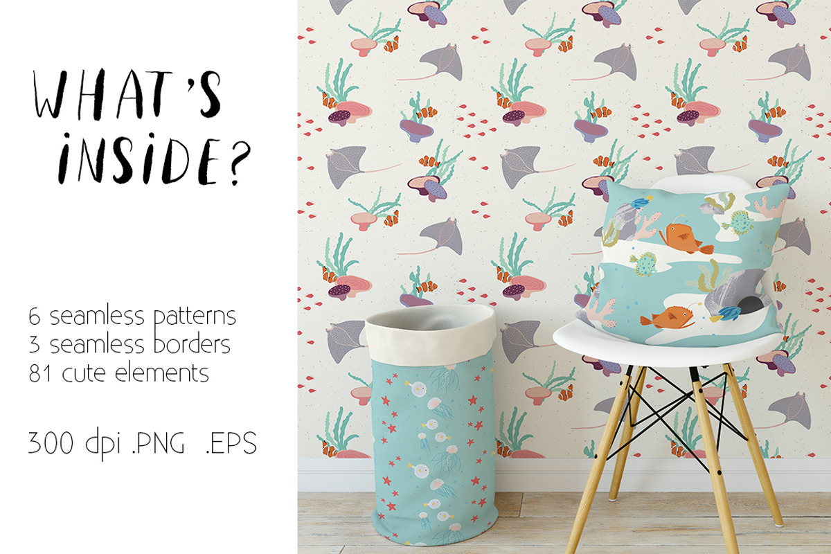 Life Aquatic | Patterns & Graphics, an Animal Illustration by Julia Shvets (Photo 5 of 6)