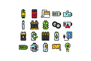 Battery energy power and electricity, an Object Graphic by pikepicture