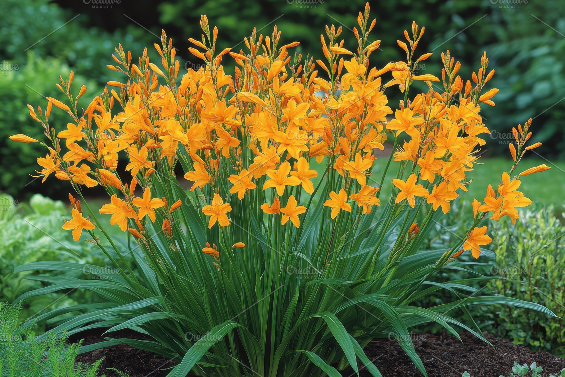 Crocosmia George Davidson thrives in, a Photo by Pavel_design