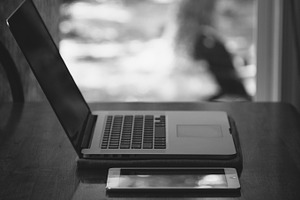 Workspace featuring stock photo, blog post, and blog