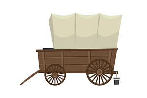 Wild West Cartoon Wagon With