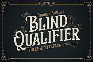 Blind Qualifier - Vintage Typeface