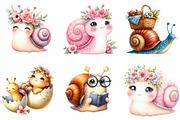 Cute Snail Sublimation Clipart, an Illustration by DreamArtGraphic (Thumbnail 3 of 4)