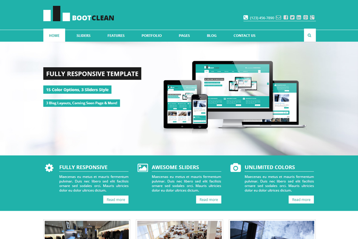 BootClean - Business Template, a Bootstrap Template by Sunflower Theme (Photo 2 of 2)