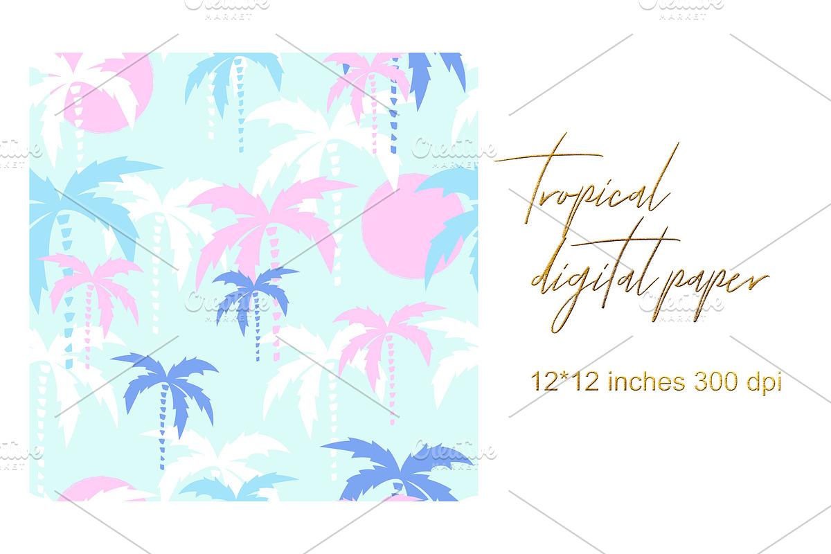 Summer Digital Paper, a Pattern Graphic by kh_cat (Photo 1 of 2)