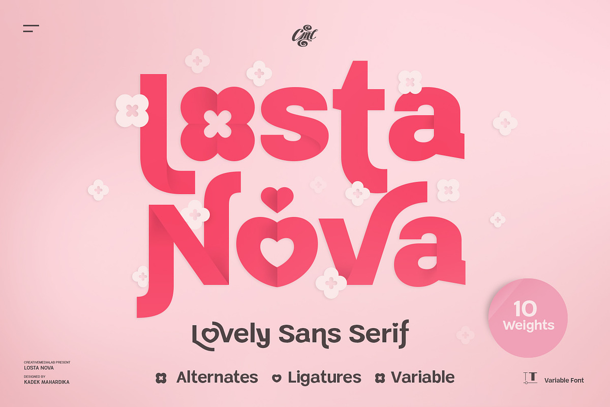 Losta Nova - Lovely Sans Serif, a Sans Serif Font by creativemedialab (Photo 1 of 19)