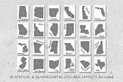 8.5x11 State Shaped Photo Templates, a Design Template by Loveurstyle Designs (Thumbnail 2 of 5)